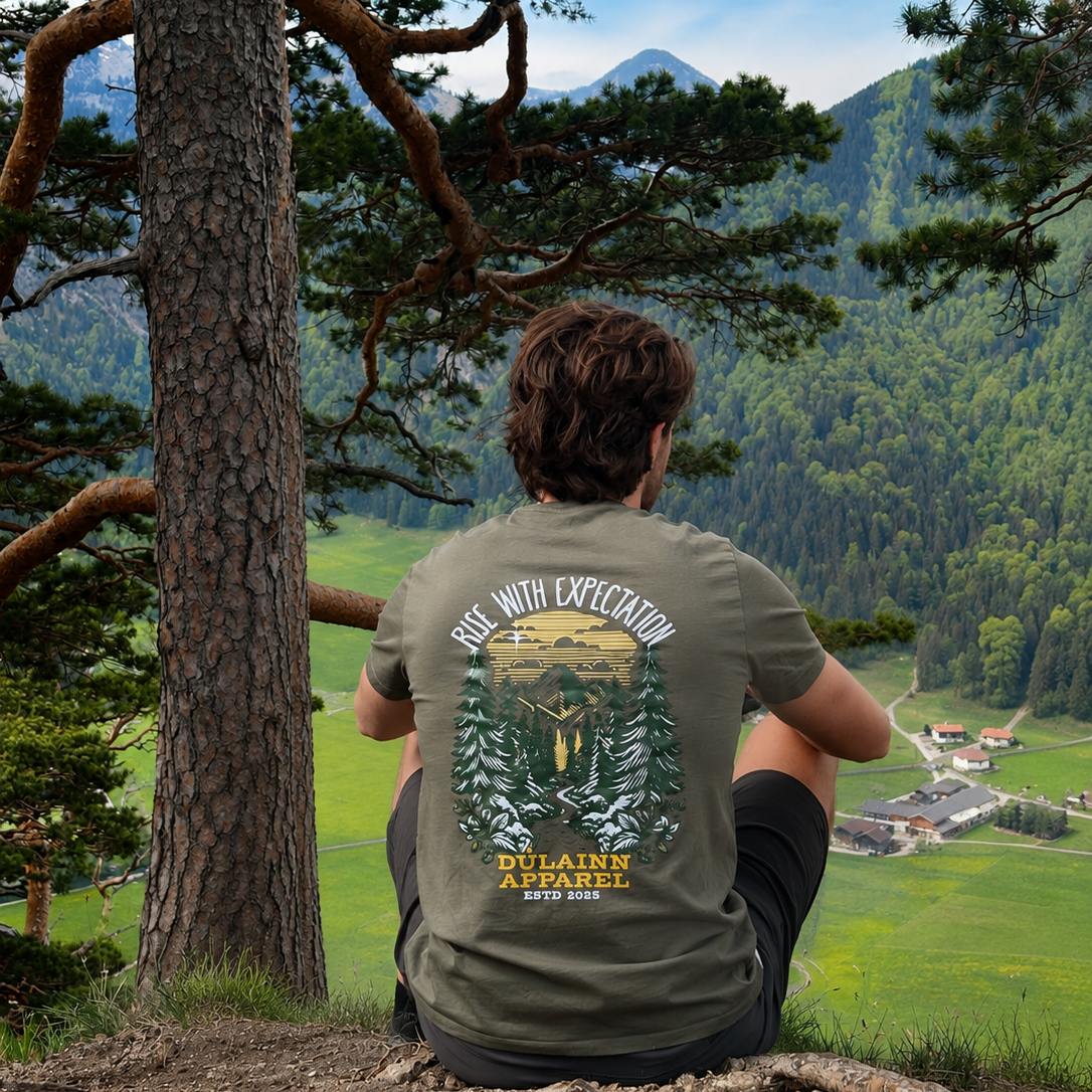 Dúlainn Apparel Unisex Becoming Collection Heavyweight T-Shirt (Kakhi Green Edition - True Accent)