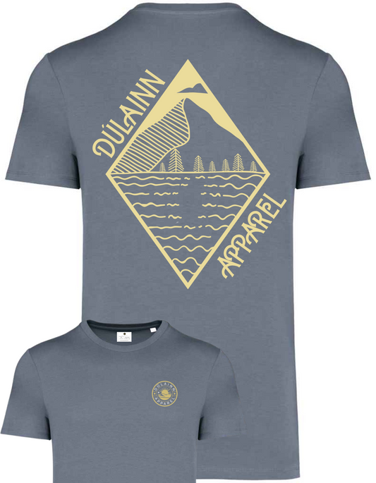 Dúlainn Apparel Unisex Heavyweight T-Shirt  (Mineral Grey - Summit Reflection)