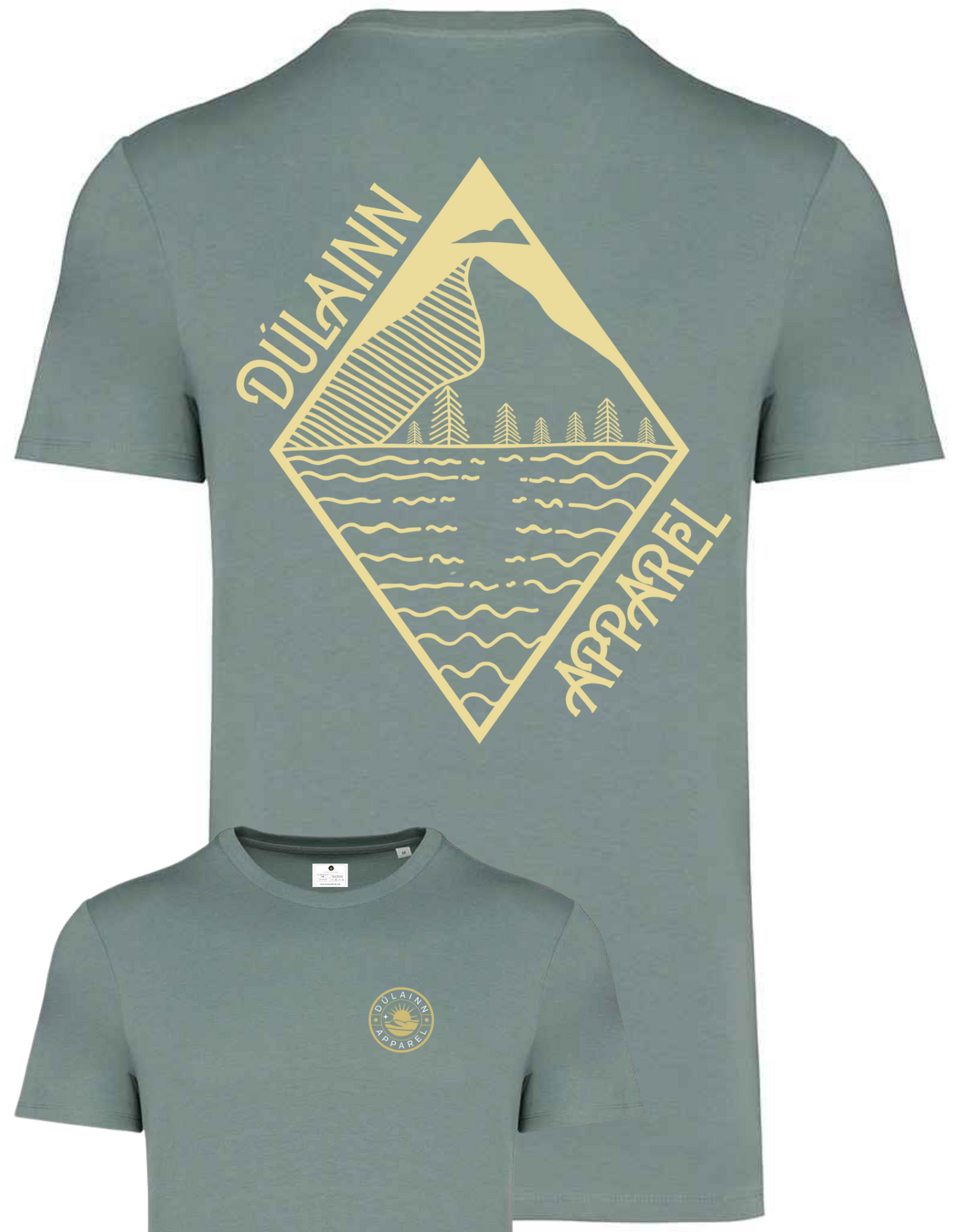 Dúlainn Apparel Unisex Heavyweight T-Shirt  (Moss Green - Summit Reflection)