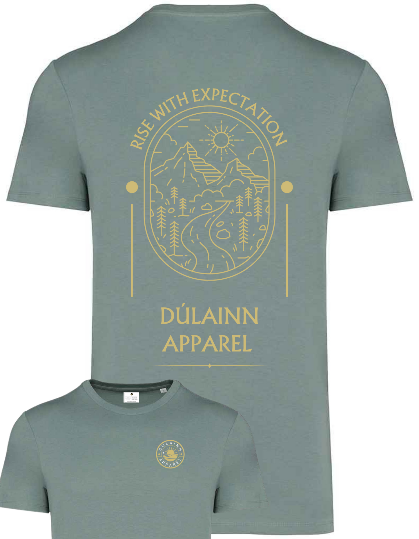 Dúlainn Apparel Unisex Heavyweight T-Shirt  (Moss Green - Pathfinder)