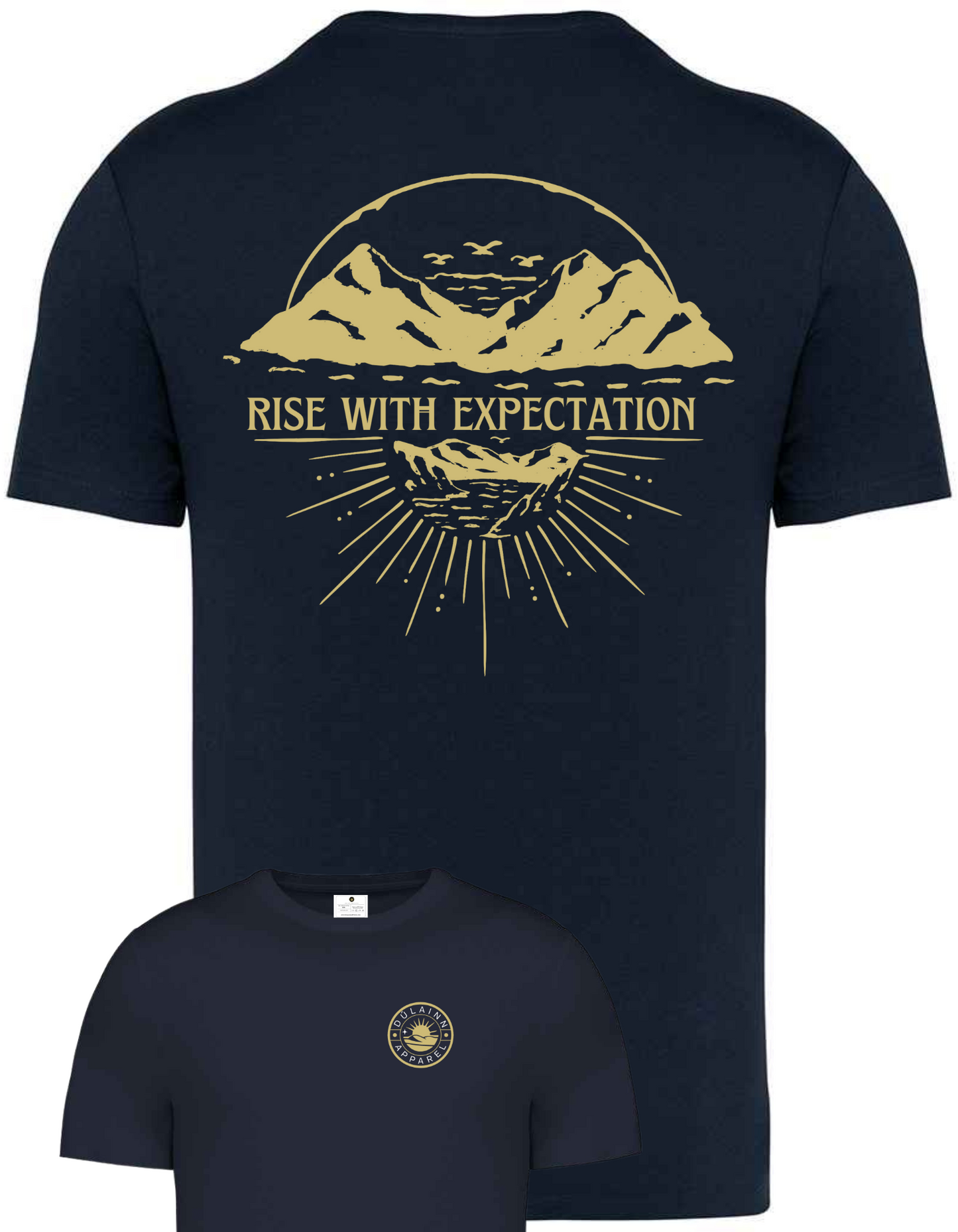 Dúlainn Apparel Unisex Heavyweight T-Shirt  (Navy - Dawn Breaker)