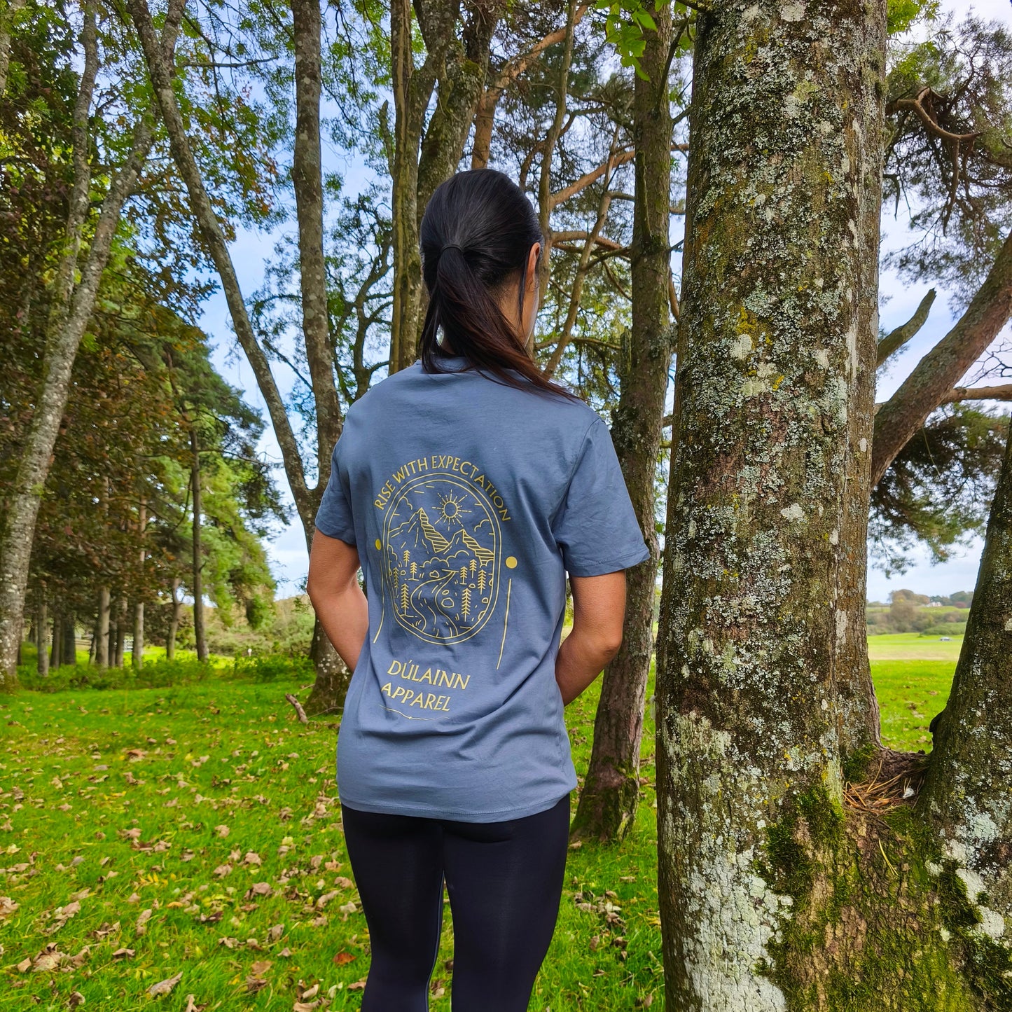 Dúlainn Apparel Unisex Heavyweight T-Shirt  (Mineral Grey - Pathfinder)